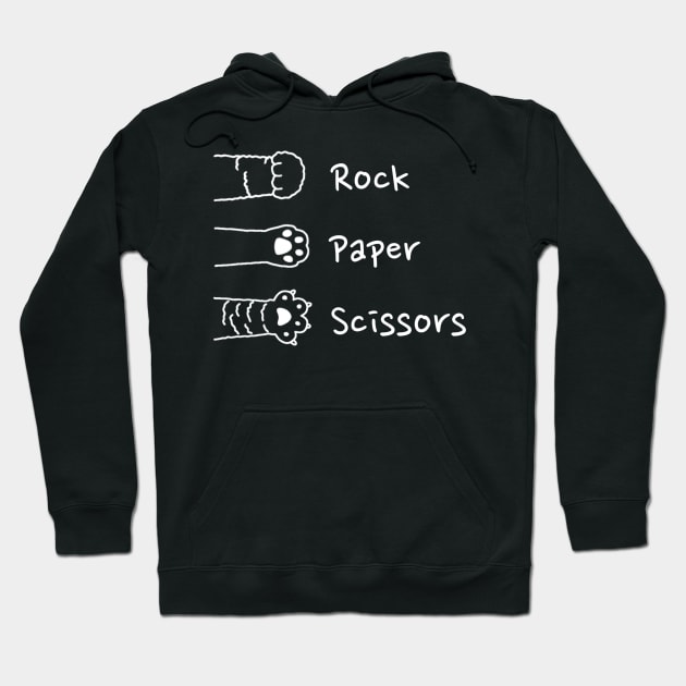 Rock Paper Scissors Cat Paw Hoodie by dentikanys